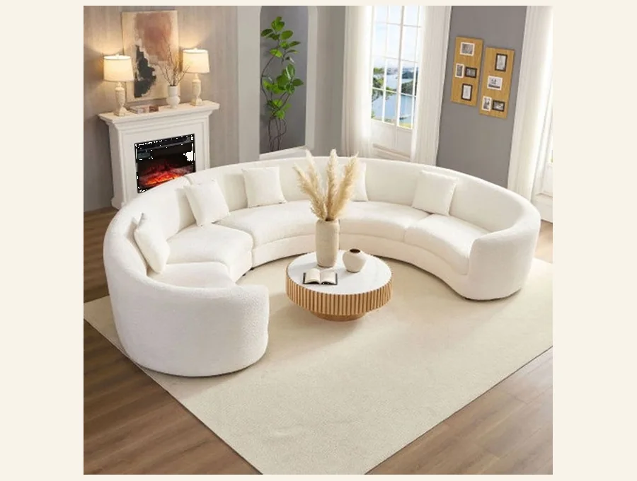 Aria Curved Couches by Oberoi Living Interiors
