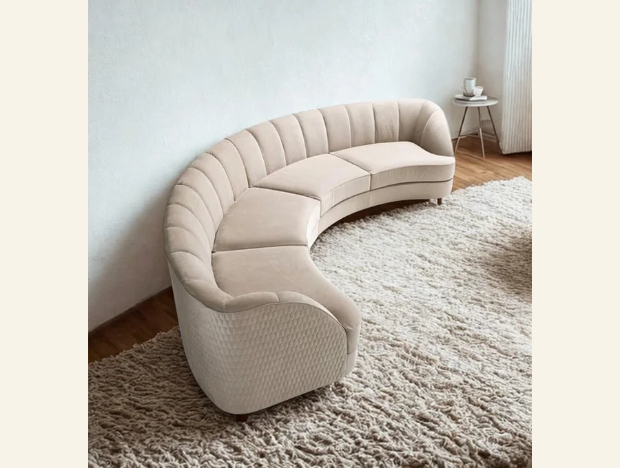 Glonax Curved Couches by Oberoi Living Interiors