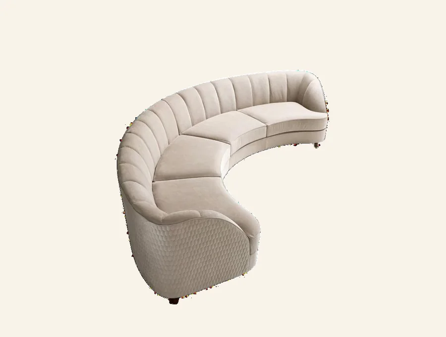 Elle Curved Couches by Oberoi Living Interiors