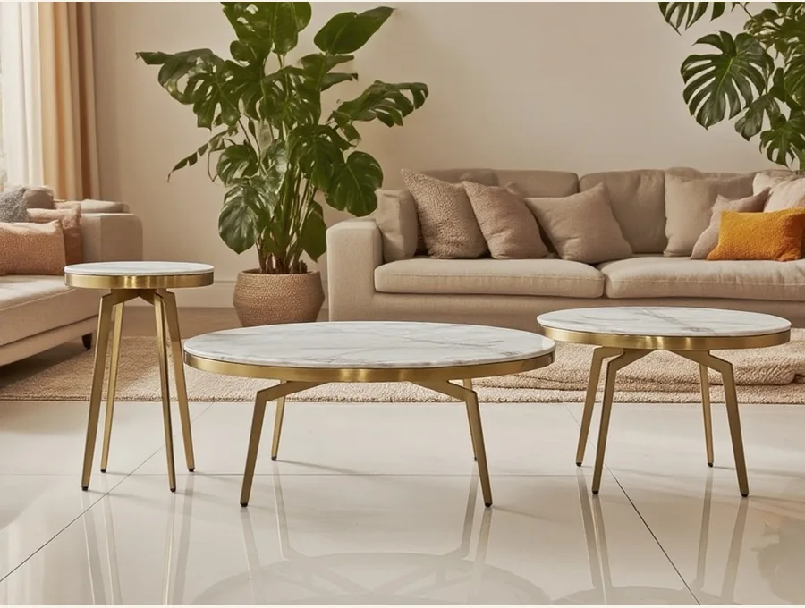 Gold PVD Series furniture collection at Oberoi Living Interiors